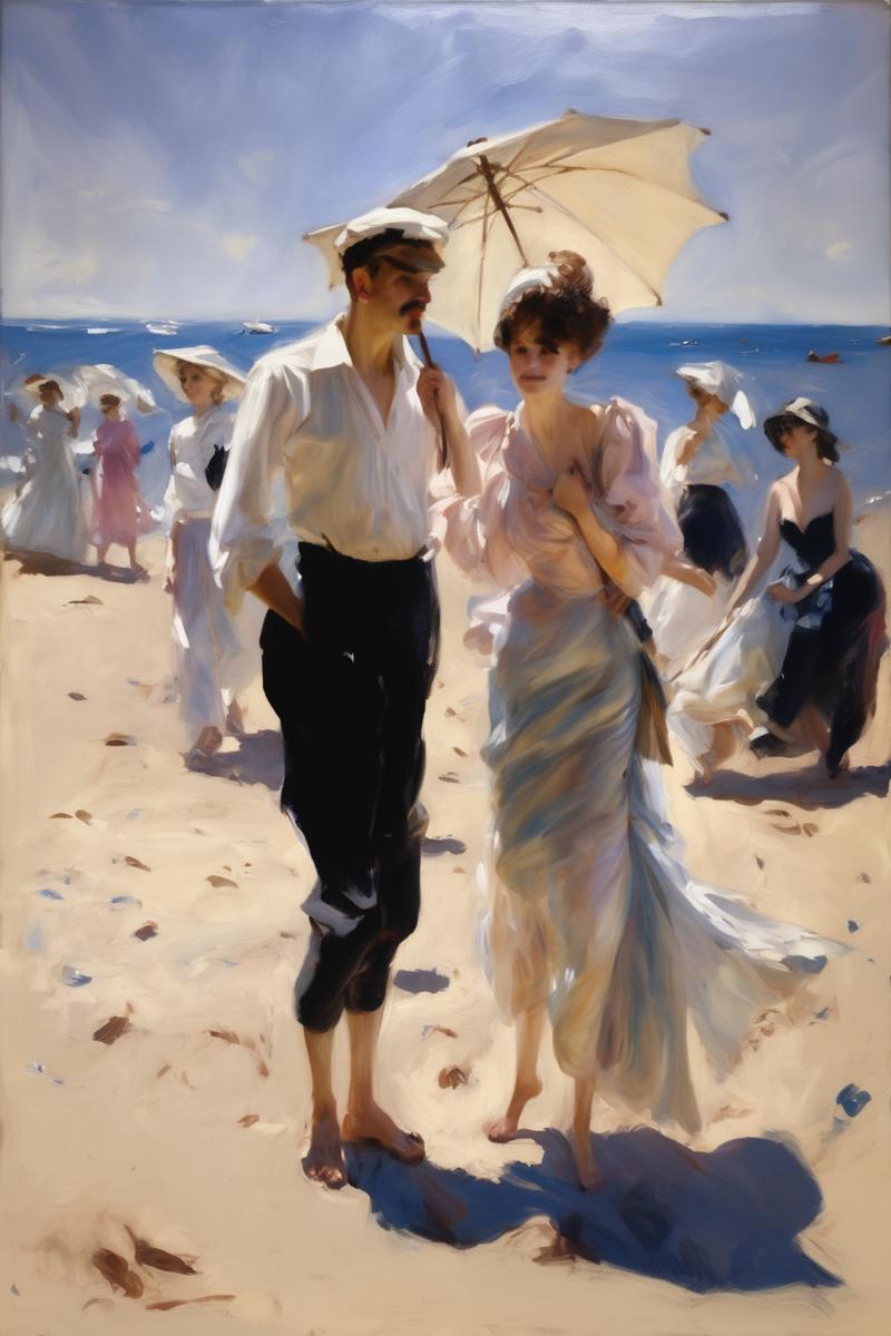 00397-1776504874-John Singer Sargent Style - An Impressionist oil painting, in the style of John Singer Sargent, of people on the beach in the su.png